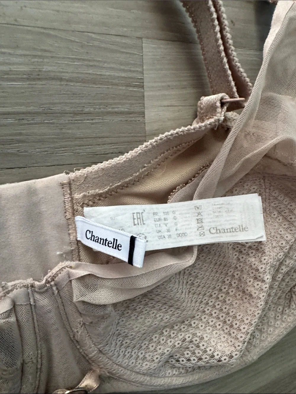 Chantelle Unlined Sheer Mesh Bra in Light Blush